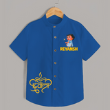 Bada Dhamaka Diwali Shirt  - COBALT BLUE - 0 - 6 Months Old (Chest 23")