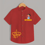 Bada Dhamaka Diwali Shirt  - RED - 0 - 6 Months Old (Chest 23")