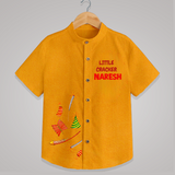 Little Cracker Diwali Shirt - CHROME YELLOW - 0 - 6 Months Old (Chest 23")