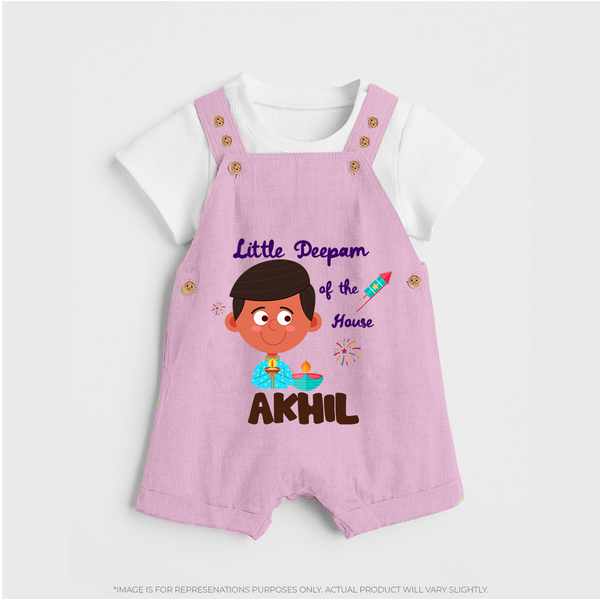 Little Deepam Of The House - Happy Diwali | Festival Joy and Fun Personalized Dungaree Set