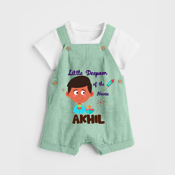 Little Deepam Of The House - Happy Diwali | Festival Joy and Fun Personalized Dungaree Set