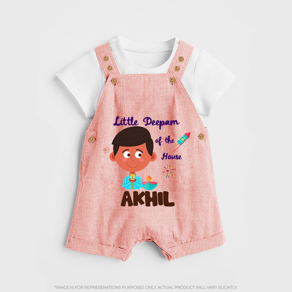 Little Deepam Of The House - Happy Diwali | Festival Joy and Fun Personalized Dungaree Set