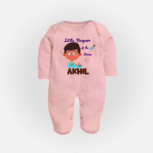 Little Deepam Of The House - Happy Diwali | Deepawali Purity and Fun Sleep Suit
