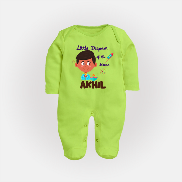 Little Deepam Of The House - Happy Diwali | Deepawali Purity and Fun Sleep Suit