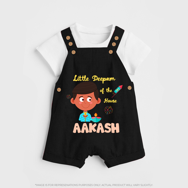 Little Deepam Of The House - Happy Diwali | Festival Joy and Fun Personalized Dungaree Set