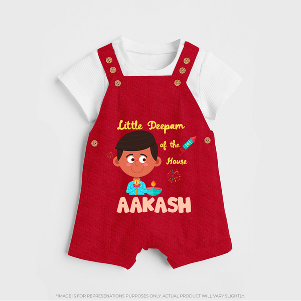 Little Deepam Of The House - Happy Diwali | Festival Joy and Fun Personalized Dungaree Set