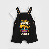 My First Diwali  Dungaree  - BLACK - 0 - 5 Months Old (Chest 18")