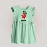 My First Diwali Doorway Celebration Baby Frock  - MINT GREEN - 0 - 3 Months Old (Chest 17")