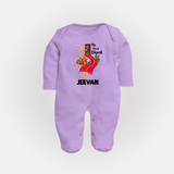 My First Diwali Doorway Celebration Full Body Suit  - LILAC - New Born (Chest 7.5")