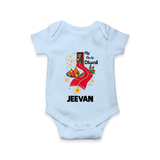 My First Diwali Doorway Celebration Romper  - BABY BLUE - New Born (Chest 14")