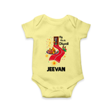 My First Diwali Doorway Celebration Romper  - PASTEL YELLOW - New Born (Chest 14")