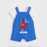 My First Diwali Doorway Celebration Dungaree  - COBALT BLUE - 0 - 5 Months Old (Chest 18")