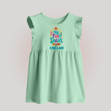 My First Diwali Festive Glow Baby Frock  - MINT GREEN - 0 - 3 Months Old (Chest 17")