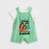My First Diwali Family Celebration Dungaree  - GREEN - 0 - 5 Months Old (Chest 18")