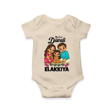 My First Diwali Family Celebration Romper  - IVORY - New Born (Chest 14")