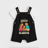 My First Diwali Family Celebration Dungaree  - BLACK - 0 - 5 Months Old (Chest 18")