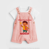 Official Dhamaka Baby Diwali Dungaree  - PEACH - 0 - 5 Months Old (Chest 18")