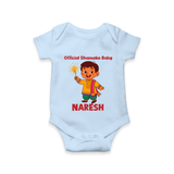 Official Dhamaka Baby Diwali Romper  - BABY BLUE - New Born (Chest 14")