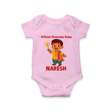 Official Dhamaka Baby Diwali Romper  - BABY PINK - New Born (Chest 14")