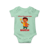 Official Dhamaka Baby Diwali Romper  - MINT GREEN - New Born (Chest 14")