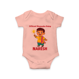 Official Dhamaka Baby Diwali Romper  - PEACH - New Born (Chest 14")