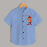 Official Dhamaka Baby Diwali Shirt  - SKY BLUE - 0 - 6 Months Old (Chest 23")