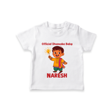 Official Dhamaka Baby Diwali T shirt  - WHITE - 0-5 Months Old (Chest 17")