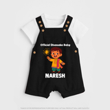Official Dhamaka Baby Diwali Dungaree  - BLACK - 0 - 5 Months Old (Chest 18")