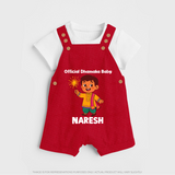 Official Dhamaka Baby Diwali Dungaree  - RED - 0 - 5 Months Old (Chest 18")