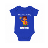 Official Dhamaka Baby Diwali Romper  - COBALT BLUE - New Born (Chest 14")