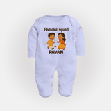 Phataka Squad Diwali Full Body Suit - BABY BLUE - New Born (Chest 7.5")