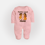 Phataka Squad Diwali Full Body Suit - BABY PINK - New Born (Chest 7.5")