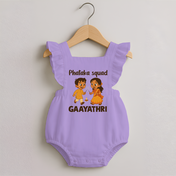 Phataka Squad Diwali Romper Frock - LILAC - 0 - 3 Months Old (Chest 19")