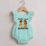 Phataka Squad Diwali Romper Frock - MINT GREEN - 0 - 3 Months Old (Chest 19")