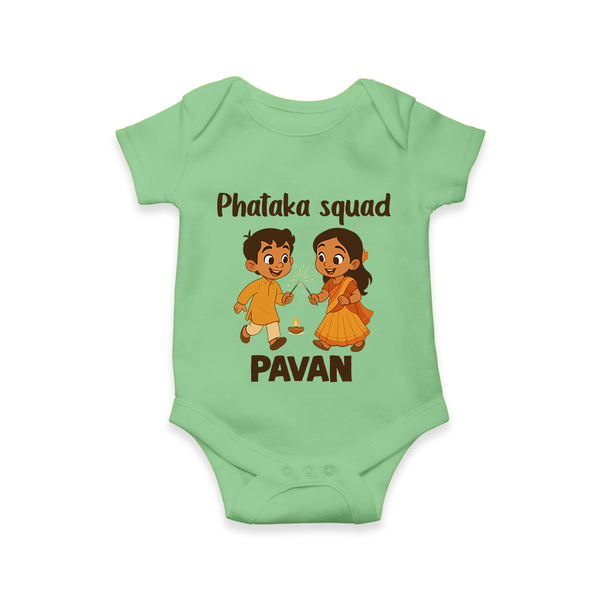 Phataka Squad Diwali Romper - GREEN - New Born (Chest 14")