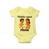 Phataka Squad Diwali Romper - PASTEL YELLOW - New Born (Chest 14")
