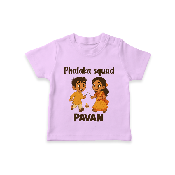 Phataka Squad Diwali T shirt - LILAC - 0-5 Months Old (Chest 17")