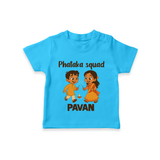 Phataka Squad Diwali T shirt - SKY BLUE - 0-5 Months Old (Chest 17")