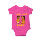 Phataka Squad Diwali Romper - HOT PINK - New Born (Chest 14")