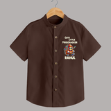 Cute Little Firecracker Diwali Shirt  - CHOCOLATE BROWN - 0 - 6 Months Old (Chest 23")