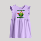 Pattasu Party Diwali Baby Frock  - LILAC - 0 - 3 Months Old (Chest 17")
