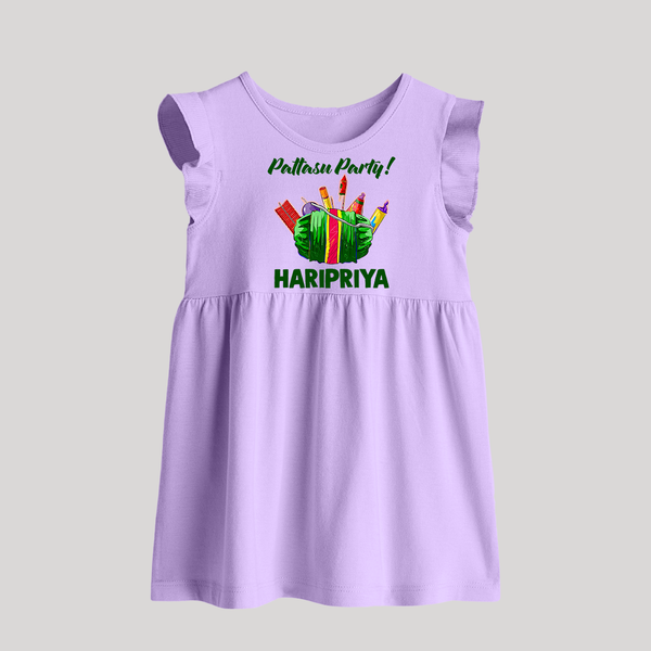 Pattasu Party Diwali Baby Frock  - LILAC - 0 - 3 Months Old (Chest 17")