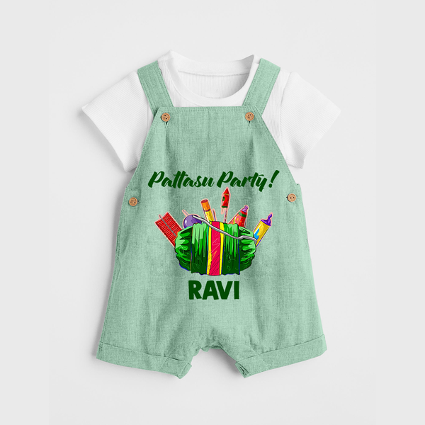 Pattasu Party Diwali Dungaree  - MINT GREEN - 0 - 5 Months Old (Chest 18")