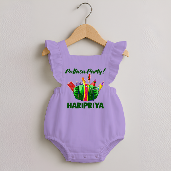 Pattasu Party Diwali Romper Frock  - LILAC - 0 - 3 Months Old (Chest 19")