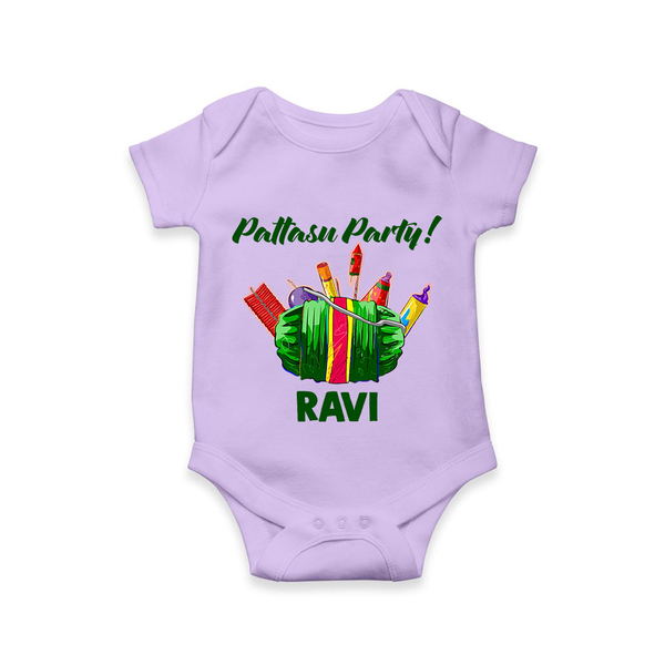 Pattasu Party Diwali Romper  - LILAC - New Born (Chest 14")