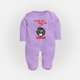 Diwali Mass Celebration Full Body Suit  - LILAC - New Born (Chest 7.5")