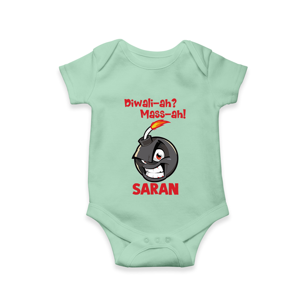 Diwali Mass Celebration Romper  - MINT GREEN - New Born (Chest 14")