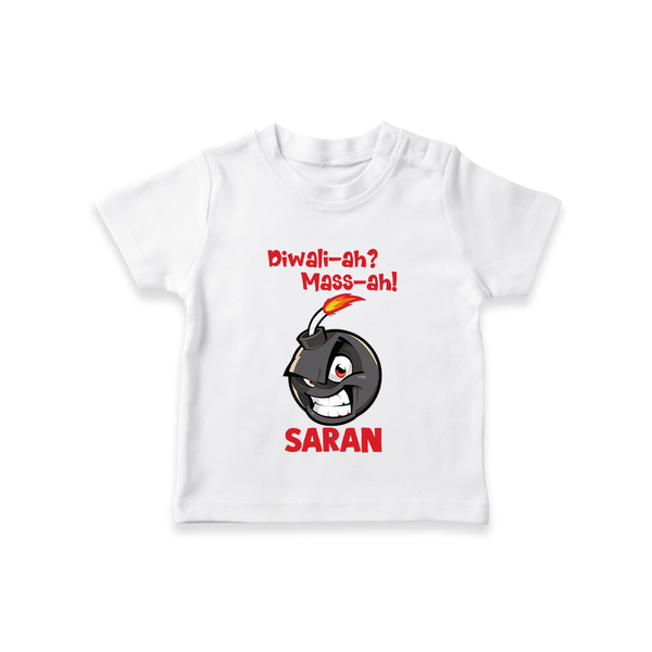 Diwali Mass Celebration T shirt  - WHITE - 0-5 Months Old (Chest 17")