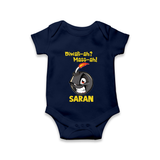 Diwali Mass Celebration Romper  - NAVY BLUE - New Born (Chest 14")