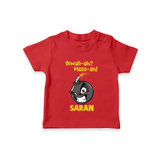 Diwali Mass Celebration T shirt  - RED - 0-5 Months Old (Chest 17")